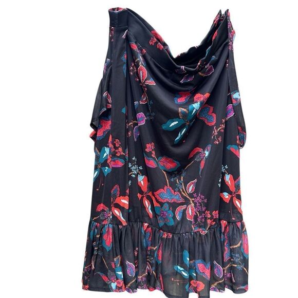 JUNAROSE Flower Printed Mesh Skirt Size 3X - Picture 4 of 6